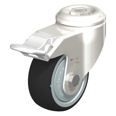 Blickle SS, Kingpin Swivel Caster, PU, 3-1/8", Brake LKRXA-PATH 80KFD-FI