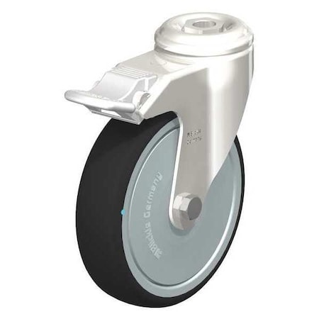 Blickle SS, Kingpin Swivel Caster, PU, 5", Brake LKRXA-PATH 126KFD-FI