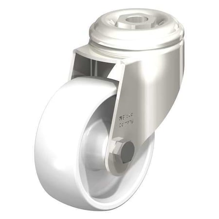 Blickle SS, Kingpin Swivel Caster, Wht Nyln, 3-1/8" LKRXA-PO 80G