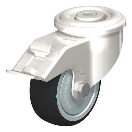 Blickle SS Kgpn Swvl Cstr, Plythn, 3-1/8", Brake LEXR-PATH 80KFD-FI