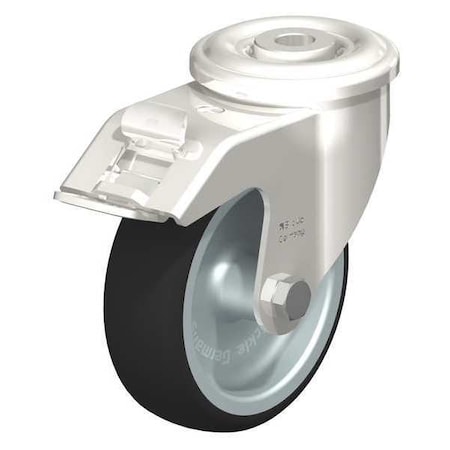 Blickle SS Kgpn Swvl Cstr, P0luythn, 4", Brake LEXR-PATH 100G-FI