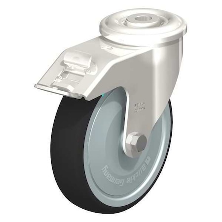 Blickle SS, Kingpin Swivel Caster, PU, 5", Brake LEXR-PATH 125KFD-FI