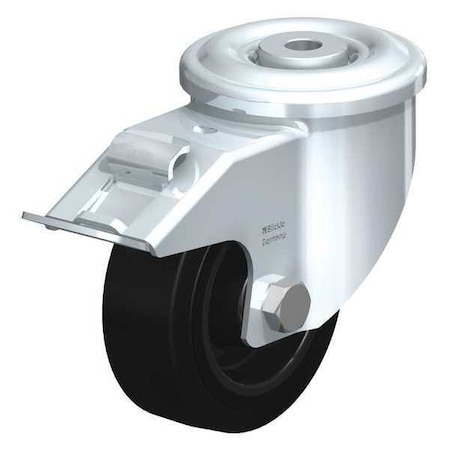 Blickle Kngpn Swvl Cstr, Solid Rubber, 4", Brake LKR-POEV 100R-FI