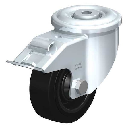 Blickle Kngpn Swvl Cstr, Solid Rubber, 4", Brake LKR-POEV 100KA-FI