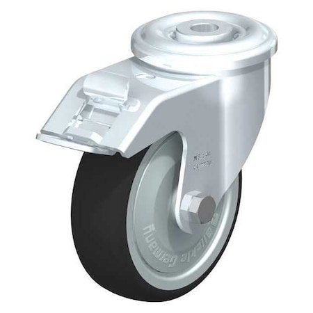 Blickle Kingpin Swivel Caster, PU, 4", Brake LER-PATH 100KF-FI
