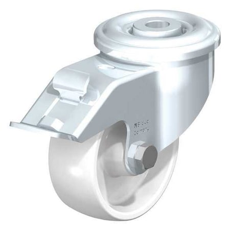 Blickle Kngpn Swvl Cstr, Wht Nyln, 3-1/8", Brake LER-PO 80G-FI