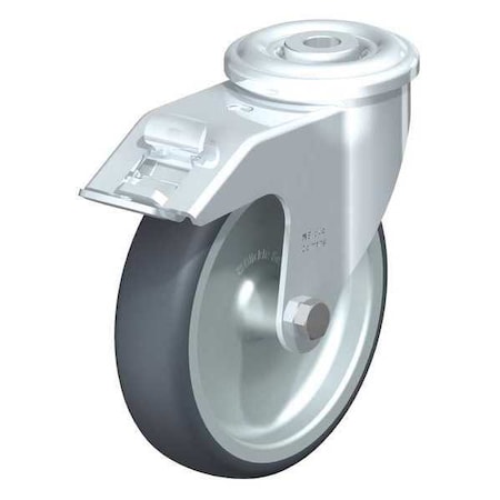 Blickle Kngpn Swvl Cstr, TPR Rubber, 5", Brake LER-TPA 127G-FI