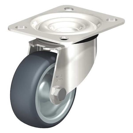 Blickle Swvl Plte Cstr, TPR Rubbr, 3-1/8", 330 lb. LEX-TPA 80G