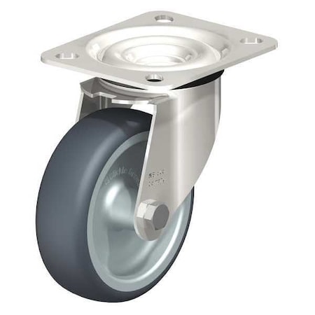 Blickle Swivel Plate Caster, TPR, 6-5/16", 440 lb. LEX-TPA 160G-14