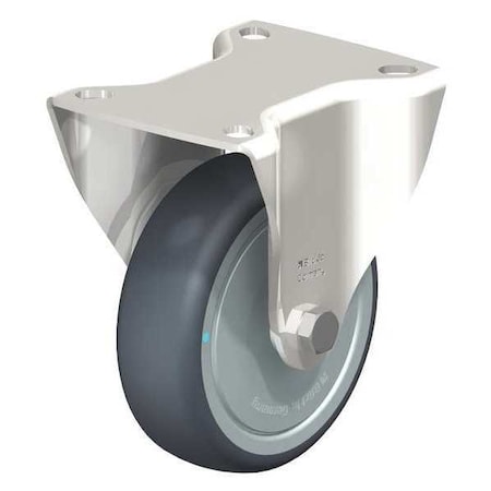 Blickle Rigid Plate Cstr, TPR Rubber, 4", 240 lb. BX-TPA 102KFD
