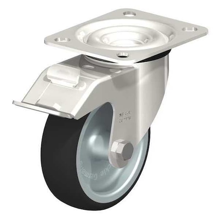 Blickle Swivl Plate Cstr, Polyurthane, 4", Brake LEX-PATH 100G-FI