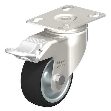 Blickle Swvl Plate Cstr, Plyurthn, 3-1/8", Brake LKPXA-PATH 80G-FI