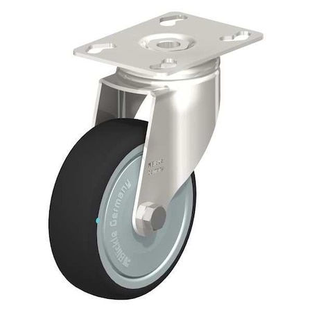 Blickle Swivel Plate Caster, PU, 4", 240 lb., Caster Load Rating Range: Light-Duty LKPXA-PATH 101KFD-12