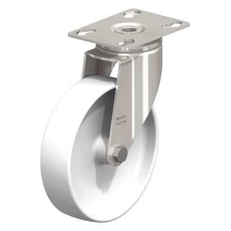 Blickle Swivel Plate Caster, Wht Nylon, 5", 265 lb. LKPXA-PO 126G-12