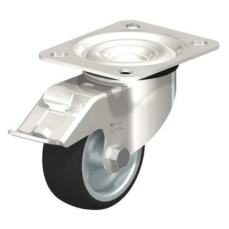 Blickle Swvl Plte Cstr, Polyurthn, 3-1/8", Brake LEX-PATH 80G-FI