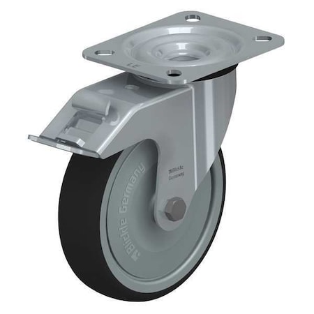 Blickle Swivl Plte Cstr, Polyurthane, 5", Brake LE-PATH 125KF-FI