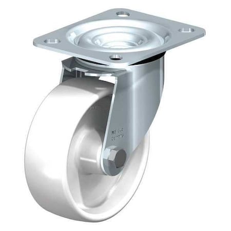Blickle Swvl Plte Cstr, White Nylon, 4", 330 lb. LE-PO 100G