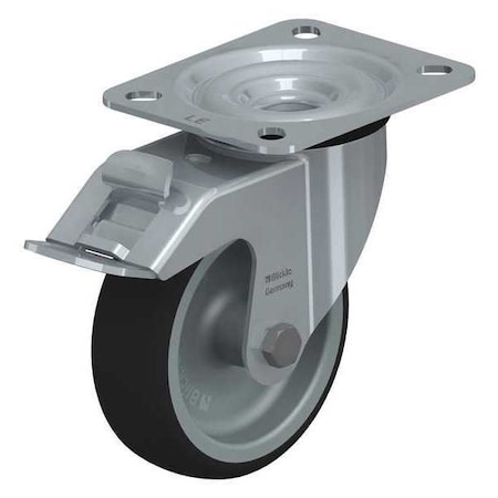 Blickle Swivl Plte Cstr, Polyurthane, 4", Brake LE-PATH 100G-FI