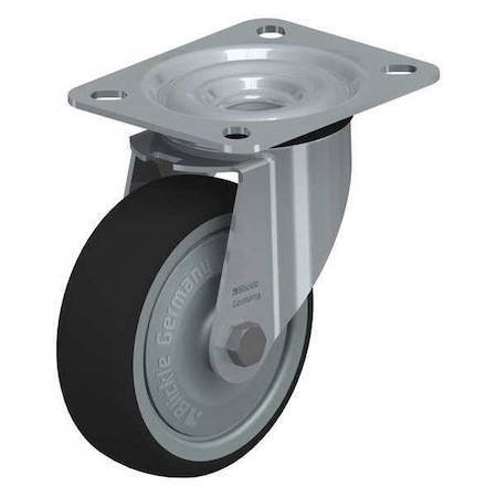 Blickle Swivl Plte Cstr, Polyurthane, 4", 330 lb. LE-PATH 100KF