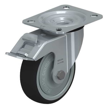 Blickle Swivl Plte Cstr, Polyurthane, 4", Brake LE-PATH 100KF-FI