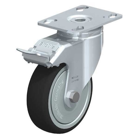 Blickle Swvl Plte Cstr, Polyurthn, 4", Brake LKPA-PATH 101KF-FI