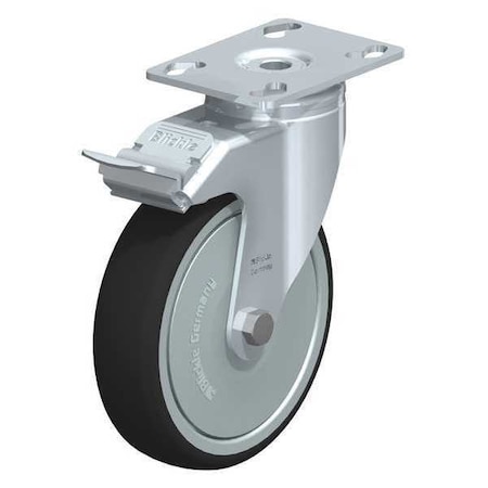 Blickle Swvl Plte Cstr, Polyurthn, 5", Brake LKPA-PATH 126KF-FI