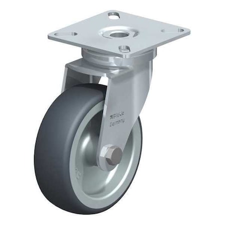 Blickle Swvl Plte Cstr, TPR Rubbr, 3-1/8", 165 lb. LPA-TPA 75G