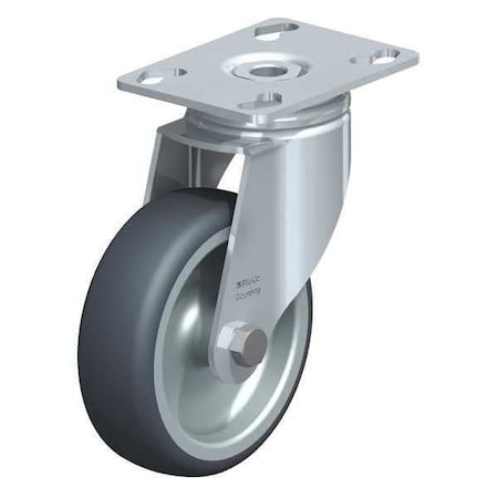 Blickle Swvl Plte Cstr, TPR Rubbr, 4", 240 lb. LKPA-TPA 101G