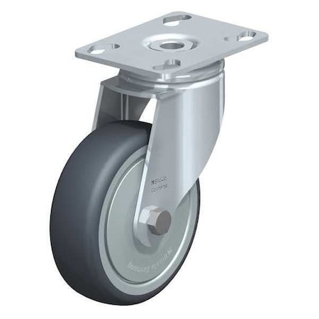 Blickle Swvl Plte Cstr, TPR Rubbr, 4", 240 lb. LKPA-TPA 101KF