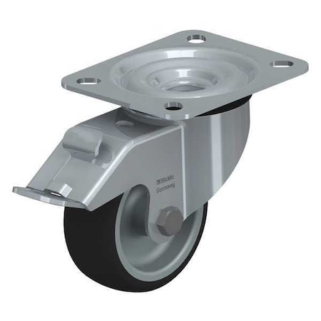 Blickle Swvl Plte Cstr, Polyurthn, 3-1/8", Brake LE-PATH 80G-FI