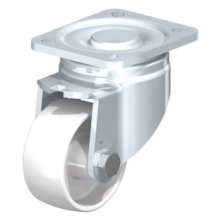 Blickle Swvl Plate Cstr, Wht Nyln, 3-1/8", 507 lb. LH-PO 82G