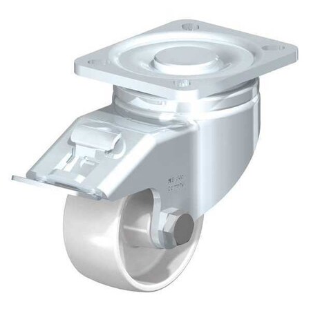 Blickle Swvl Plate Cstr, Wht Nyln, 3-1/8", Brake LH-PO 82G-FI