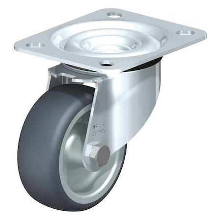 Blickle Swvl Plte Cstr, TPR Rubbr, 3-1/8", 220 lb. LE-TPA 80G