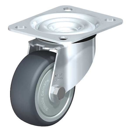 Blickle Swvl Plte Cstr, TPR Rubbr, 3-1/8", 220 lb. LE-TPA 80KF