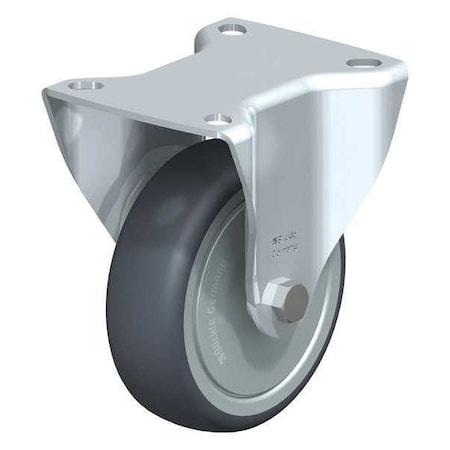 Blickle Rigid Plate Castr, TPR Rubber, 4", 240 lb. B-TPA 102KF