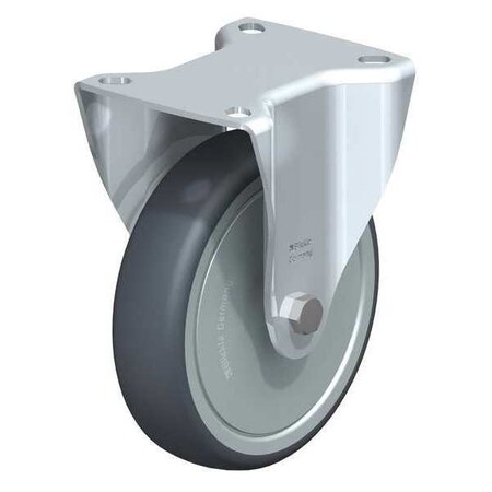 Blickle Rigid Plate Castr, TPR Rubber, 5", 275 lb. B-TPA 127KF