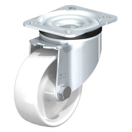 Blickle Swivl Plte Castr, White Nyln, 4", 617 lb. LK-PO 100G-1