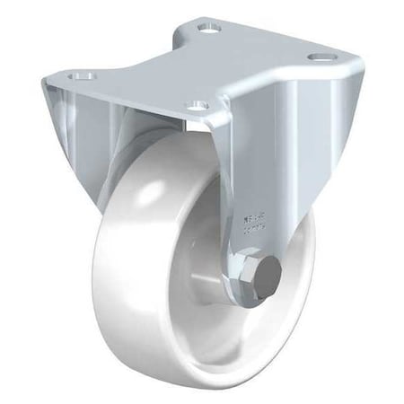 Blickle Rigid Plte Castr, White Nyln, 4", 617 lb. BK-PO 100G-1