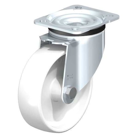Blickle Swivl Plte Castr, White Nyln, 5", 660 lb. LK-PO 125G-1
