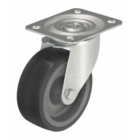 Blickle Swvl Plate Caster, Silicone, 4", 220 lb., A LI-POSI 100G