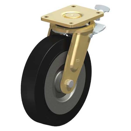 Blickle Swvl Plt Cstr, Rubr, 11-13/16", 2200 lb., D LS-SE 300K-ST