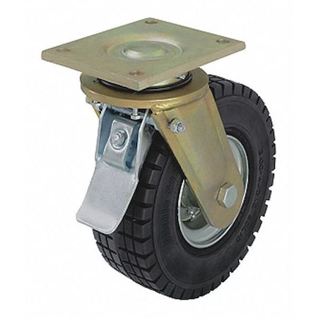 Blickle Swvl Plate Castr, Rubr, 9-7/8", 1000 lb., D LS-VLE 255K-ST