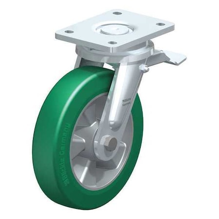 Blickle Swvl Plat Cstr, Poly, 7-7/8", 1550 lb., Grn LO-ALST 200K-ST