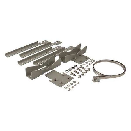Wiegmann Pole Mount Kit, Carbon Steel, Pole Mount Kit Box Type PMKLRG