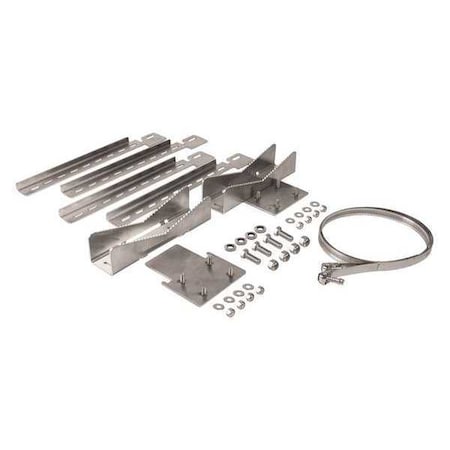 Wiegmann Pole Mount Kit, NOVAL Accessory, Stainless Steel PMKLRGSS