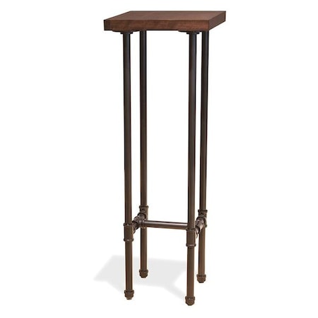 Econoco Pupeline Tower Table, Dark Brown Wood Grained Top