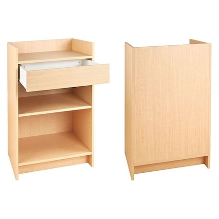 Econoco Register Stand, w/Drawer, 20" x 24", Maple PW/WRS24-MP