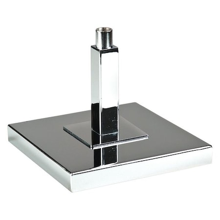 Econoco Square Counter Base, 6", Chrome, PK6 Q6