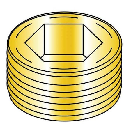 American Sockets 1/8 SOCKET PIPE PLUG 7/8 TAPE BRASS, PK100 00125PPSFB