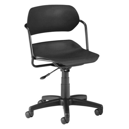 Ofm Task Chairs, 16" to 19-1/2" Height, Fixed, Black 200-BLK-BLK